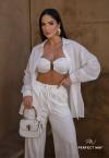 CAMISA FEMININA OFF WHITE PERFECT WAY