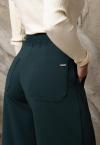 CALÇA  COS ELASTICO C/ BOLSO FEMININA VERDE ESCURO PERFECT WAY