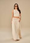SAIA LONGA DET  TRICO FEMININA calcario PERFECT WAY