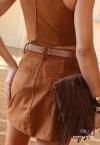 SHORTS SAIA BOLSO COSTA EMBUTIDO FEMININO TERRACOTA PERFECT WAY