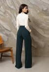 CALÇA  COS ELASTICO C/ BOLSO FEMININA VERDE ESCURO PERFECT WAY