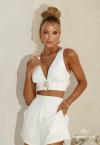 CROPPED FEMININO BORDADO OFF WHITE PERFECT WAY