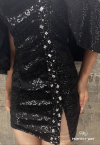 VESTIDO PAETÊ PRETO PERFECT WAY
