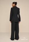 CALÇA CORTE RETO CÓS ALTO FEMININA PRETO PERFECT WAY