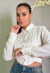 CAMISA CROPPED C/ GALÃO FEMININA amarelo PERFECT WAY