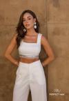 Perfect Way - CROPPED FEMININO COM BORDADO MANUAL 586 OFF WHITE