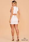 VESTIDO CURTO COM BORDADO INDUSTRIAL off white PERFECT WAY