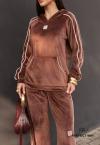 BLUSA  BORD INDUSTRIAL C/ BOLSO E CAPUZ CACAU C/ ROSA PERFECT WAY