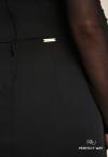 SAIA CURTA DRAPEADA FEMININA PRETO PERFECT WAY