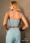 CROPPED FEMININO AZUL CLARO PERFECT WAY