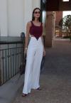 CALÇA PANTALONA FEMININA OFF WHITE PERFECT WAY