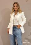 BLAZER FEMININO OFF WHITE PERFECT WAY
