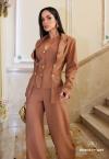 CONJUNTO BLAZER E COLETE  FEMININO MASCAVO PERFECT WAY