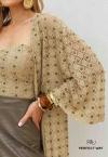 KIMONO BORDADO FEMININO caqui PERFECT WAY