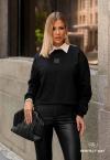Perfect Way - BLUSA CROPPED OVER FEMININA PRETO