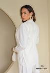 BLAZER FEMININO COM OMBREIRA OFF WHITE PERFECT WAY