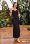 VESTIDO MAXI MIDI PRETO PERFECT WAY