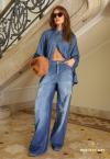 CAMISA JEANS FEMININA AZUL PERFECT WAY