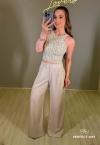 CROPPED FEMININO BORDADO CRU PERFECT WAY