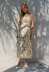VESTIDO MIDI FEMININO amarelo vintage PERFECT WAY