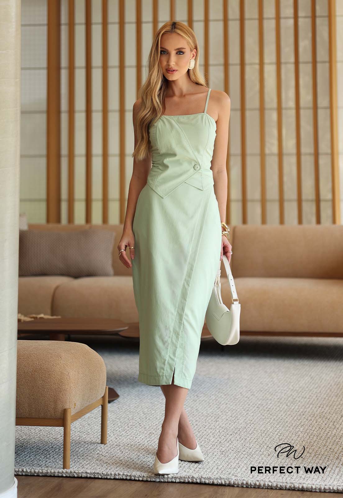 SAIA MIDI  FEMININA erva doce PERFECT WAY